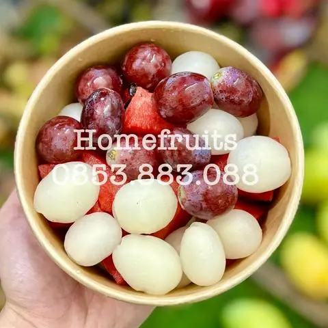 Hình ảnh Hôp mix Nho, Chôm chôm, Dưa hấu