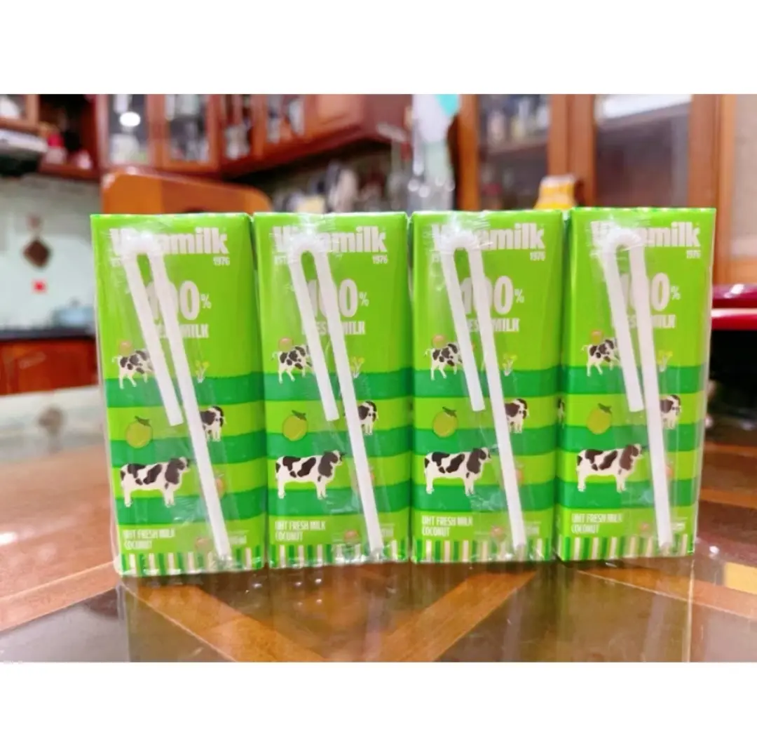 Hình ảnh Lốc Sữa Dừa 4 Hộp 180ml Tươi Tiệt Trùng Vinamilk 100% Dừa