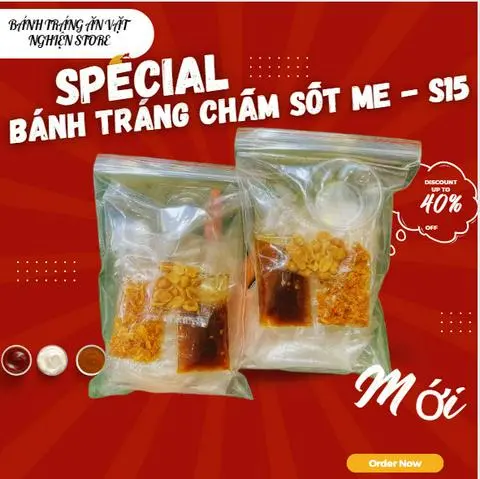 Hình ảnh Bánh Tráng Chấm Sốt Me - S15