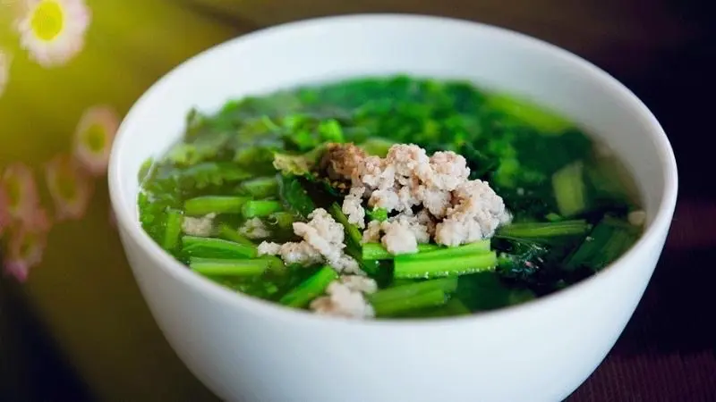 Hình ảnh canh cải thịt bằm