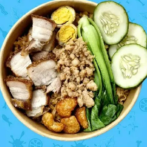 Hình ảnh Mì Trộn Ba Rọi Chiên + Thịt Bằm