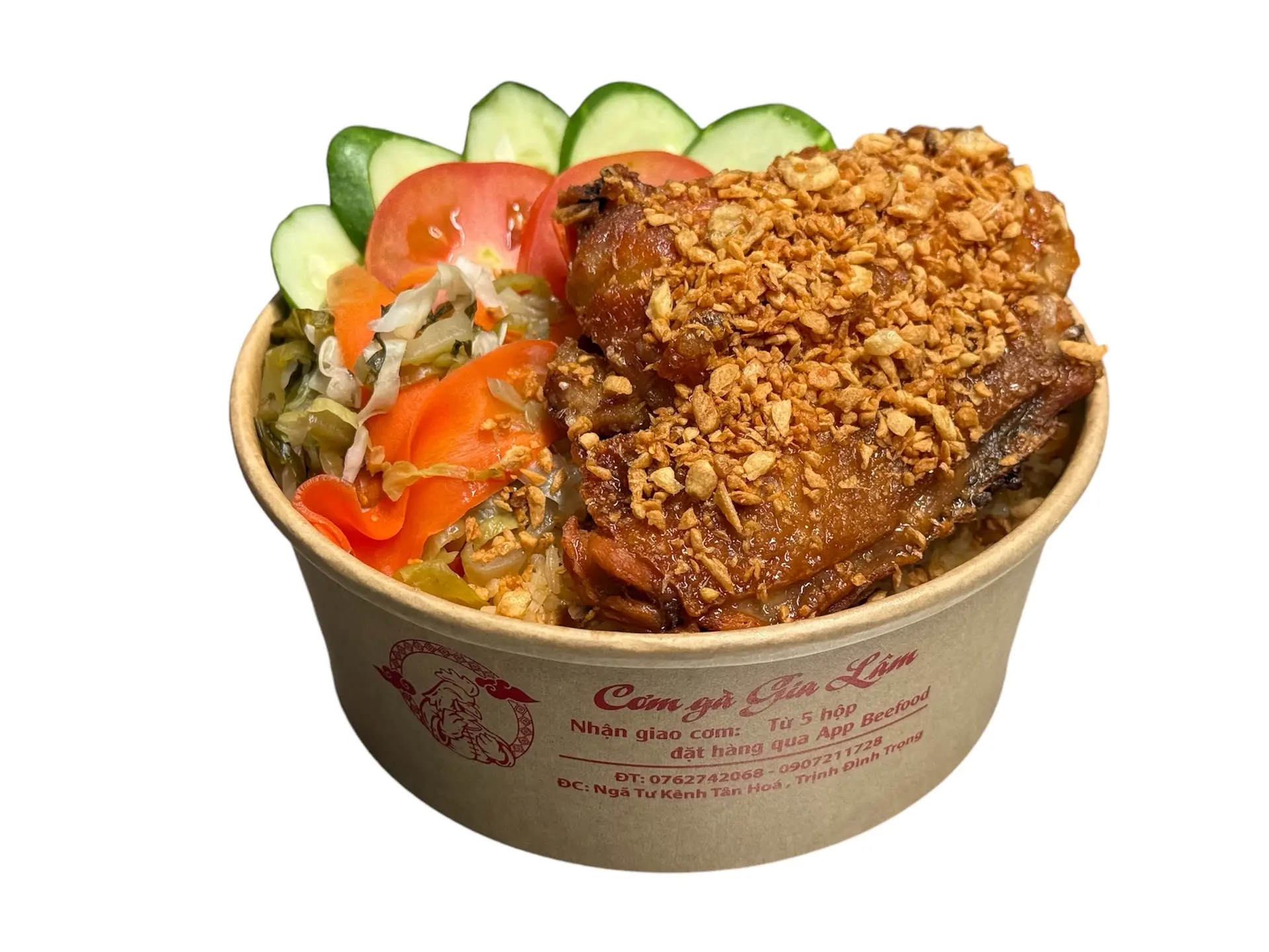 Hình ảnh Cơm má đùi ( mắm tỏi )