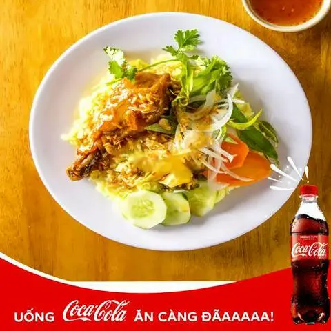 Hình ảnh Cơm đùi gà rô ti - Coca 390ml