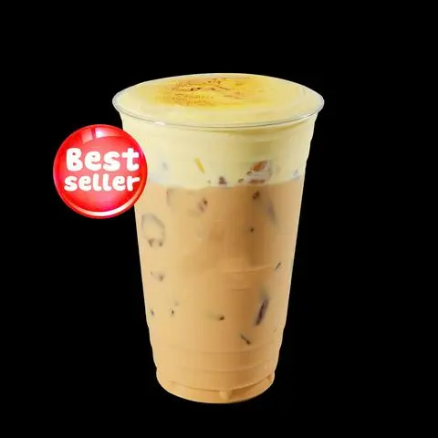 Hình ảnh Trà sữa kem trứng dừa nướng