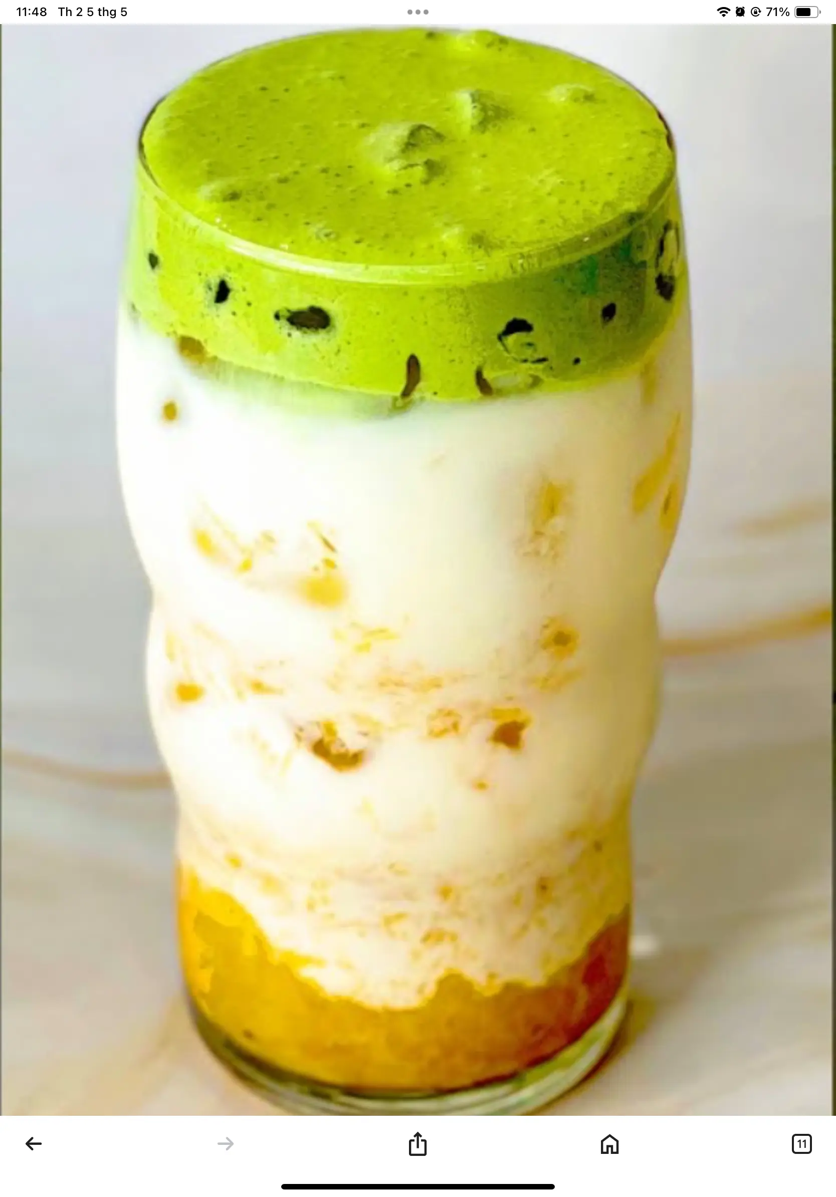 Hình ảnh Matcha latte đào