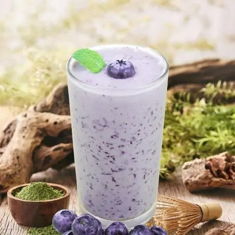 Hình ảnh Sữa tươi trân châu đường đen việt quất