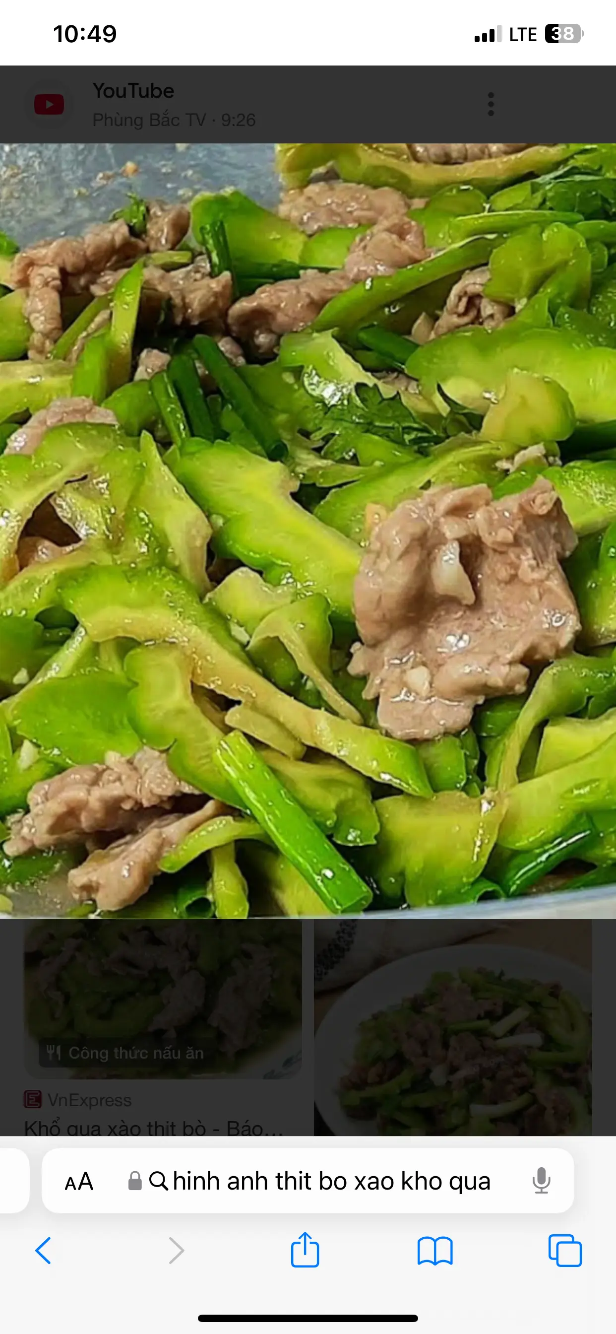 Hình ảnh thịt bò xào khổ qua 