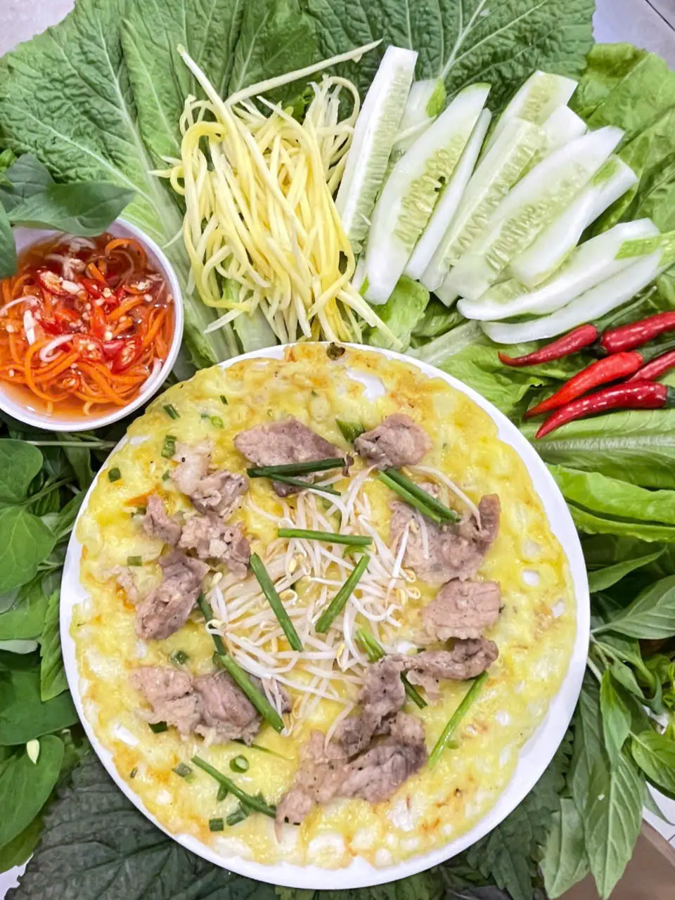 Hình ảnh Bánh xèo Thịt heo ĐẶC BIỆT (Thịt heo nhiều, Bánh lớn Siêu giòn)