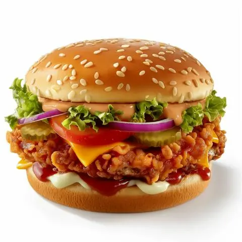Hình ảnh Burger Gà Giòn Sốt Tỏi