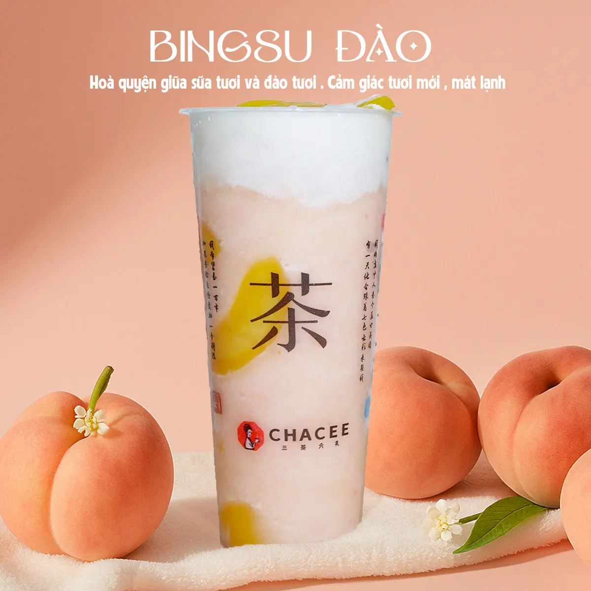 Hình ảnh BINGSU ĐÀO HỒNG