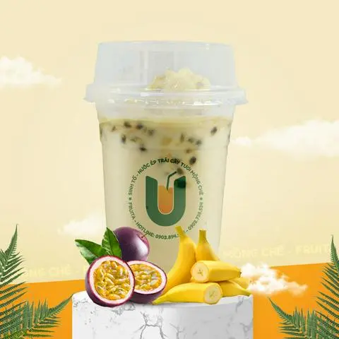 Hình ảnh Sinh tố Chuối Chanh dây