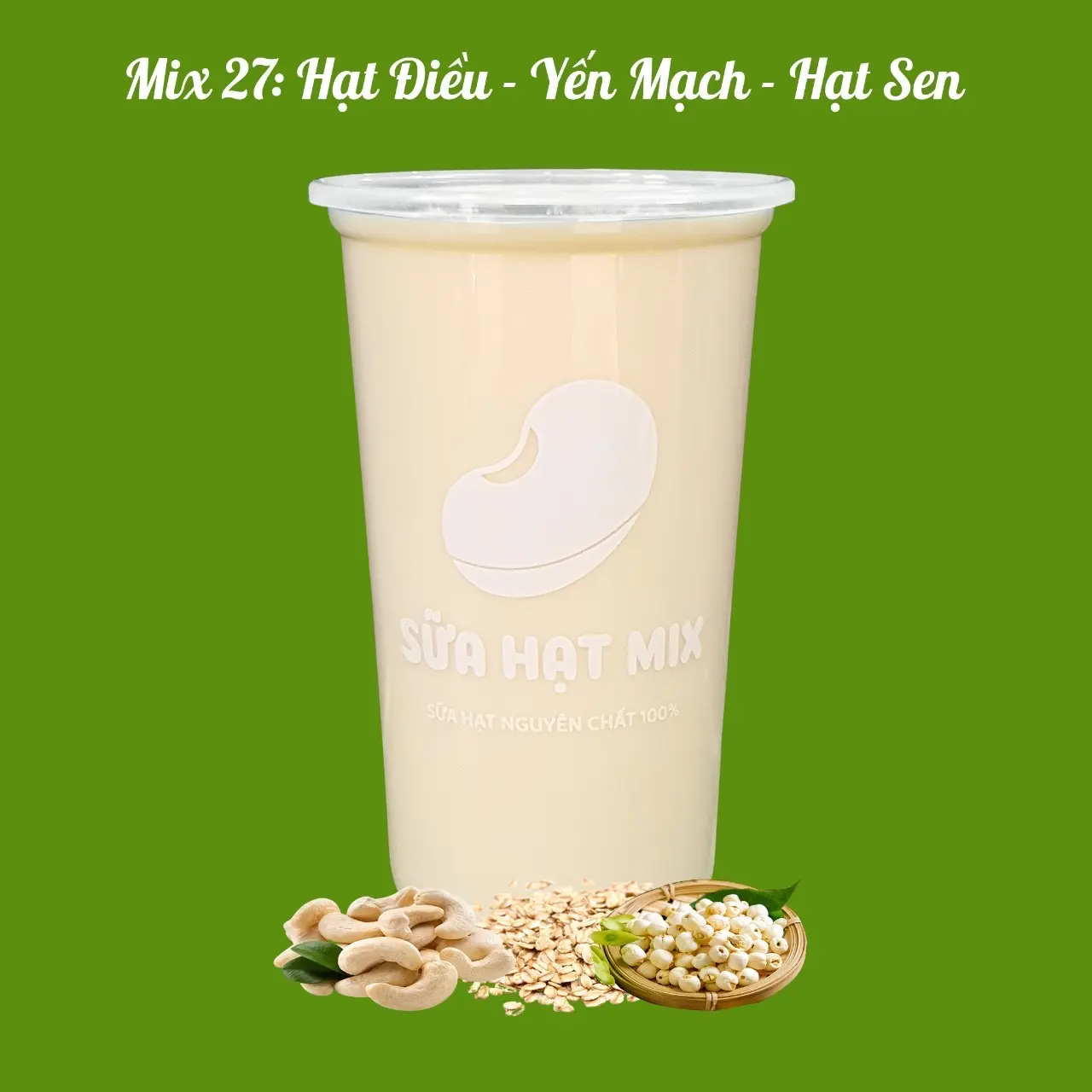Hình ảnh Mix 27: Hạt Điều - Yến Mạch - Hạt Sen 
