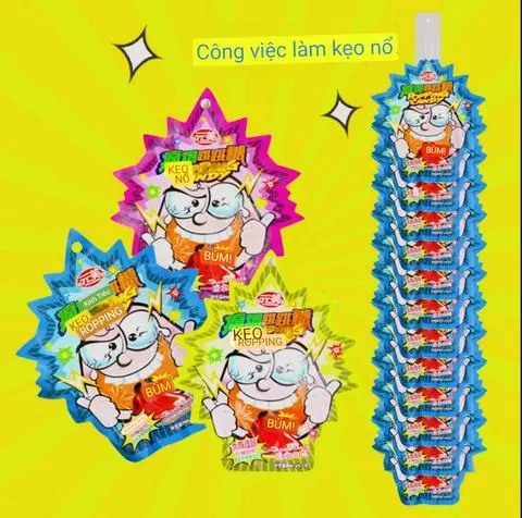 Hình ảnh Kẹo Nổ Trái Cây Nhiều Vị Thơm Ngon Vui Nhộn