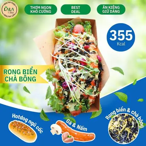 Hình ảnh Hotdog Gà Nấm Healthy, Rong Biển & Chà Bông