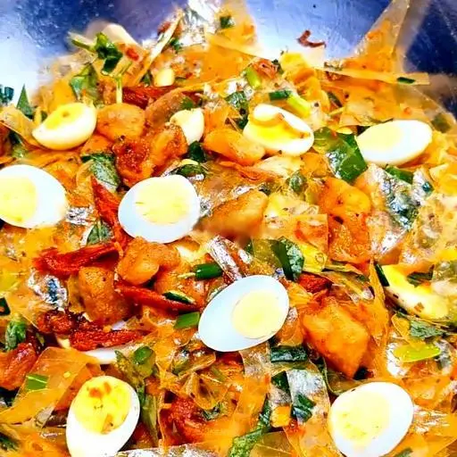 Hình ảnh Bánh tráng sợi trộn tóp mỡ 
