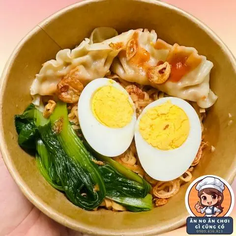 Hình ảnh Mì Trộn Sủi Cảo (3v) + Trứng Lòng Đào