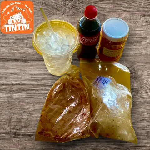 Hình ảnh Combo mix da heo chiên mắm + 1 bánh tráng xì ke, 1 bánh tráng tỏi(tặng 1 coca)