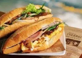 Hình ảnh bánh mỳ pate trứng bò khô
