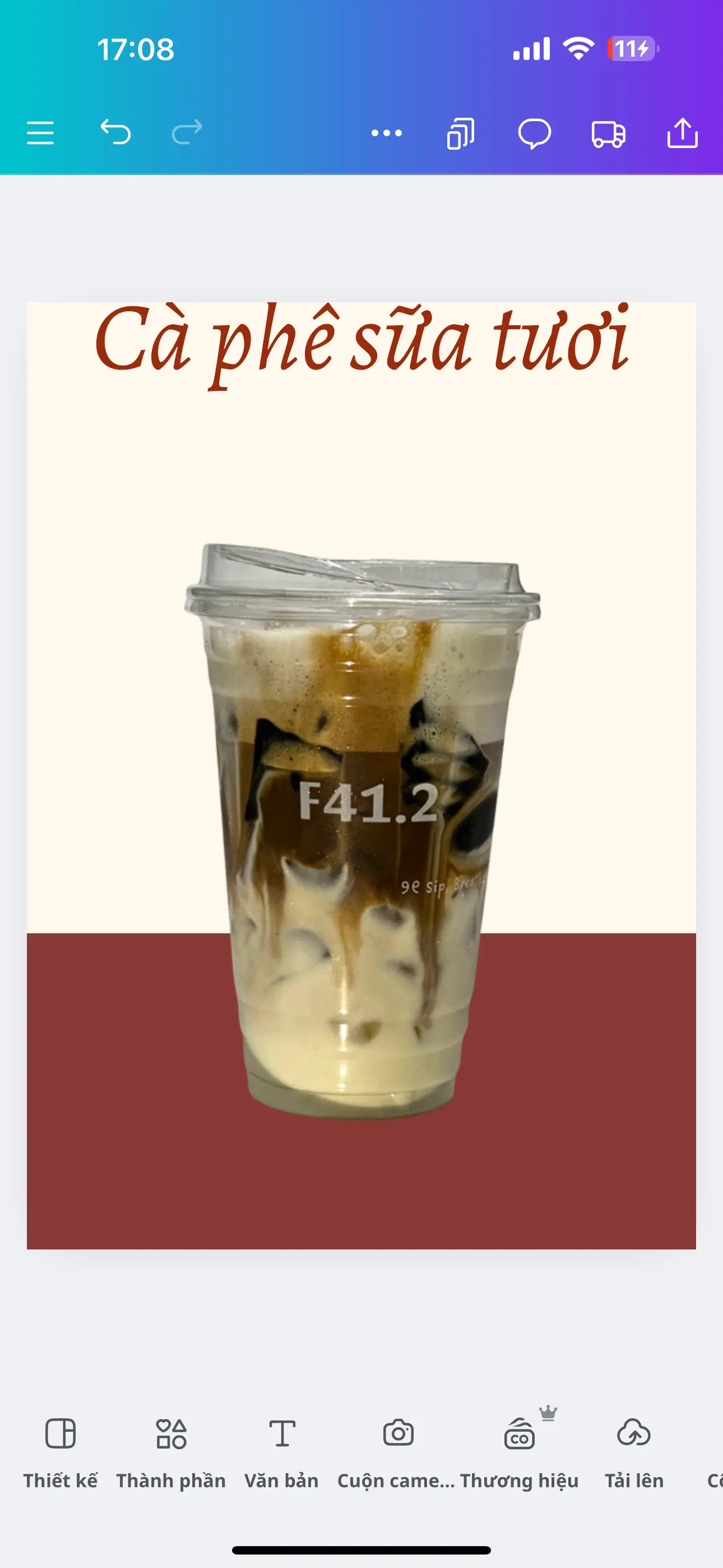 Hình ảnh Cà phê sữa tươi sương sáo (size L)