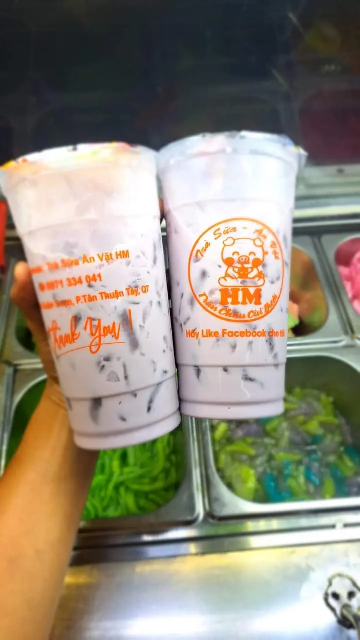 Hình ảnh trà sữa khoai môn