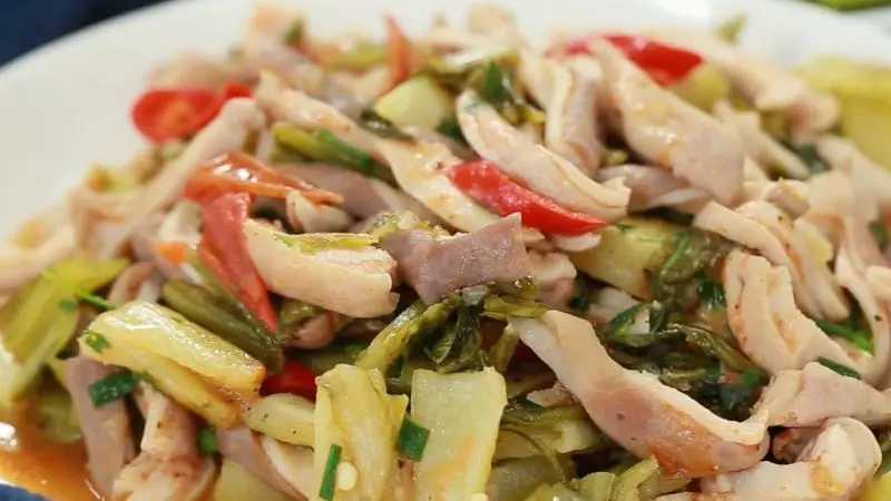 Hình ảnh BAO TỬ HEO CẢI CHUA (hoặc chiên mắm)