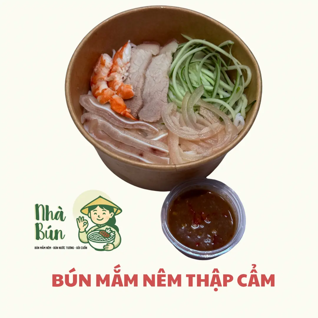 Hình ảnh Bún mắm nêm thập cẩm - trà tắc