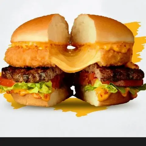 Hình ảnh Hamburger Bò phomai sợi 