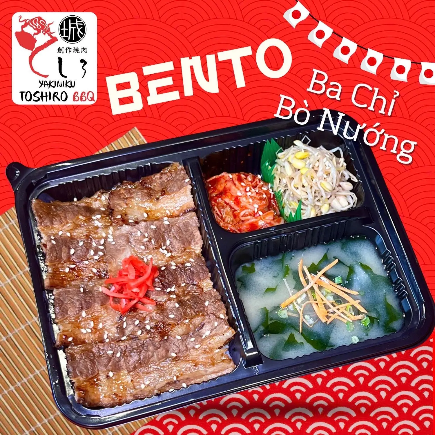 Hình ảnh Set cơm ba chỉ bò nướng
