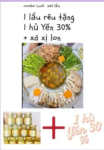 Hình ảnh Lẩu rêu bắc 2-3 người ăn tặng 1 hủ Yến 75ml (30% Yến)