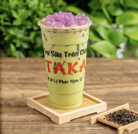 Hình ảnh Trà Sữa Thái Xanh Trân Châu Khoai Môn