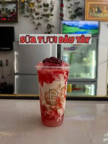 Hình ảnh Latte dâu tây