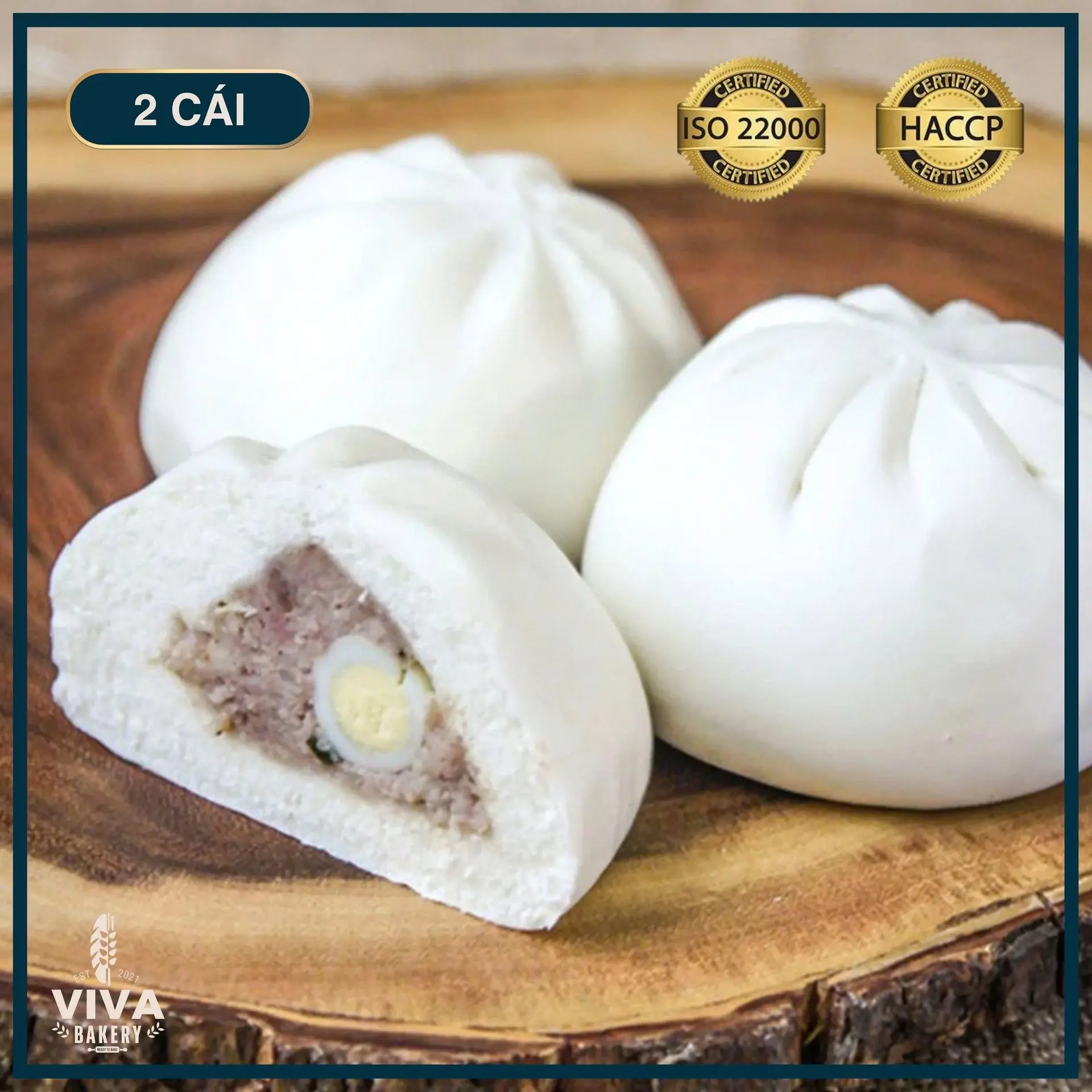 Hình ảnh Combo 2 Bánh Bao Thịt Trứng Cút