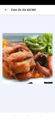 Hình ảnh Cơm Ức Gà Xối Mỡ