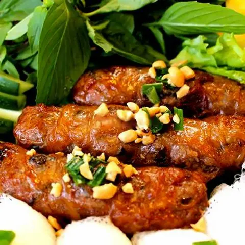 Hình ảnh Bò lá lốt mỡ chài