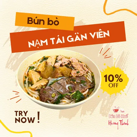 Hình ảnh Bún nạm tái gân viên