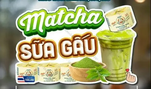 Hình ảnh Matcha Sữa Gấu