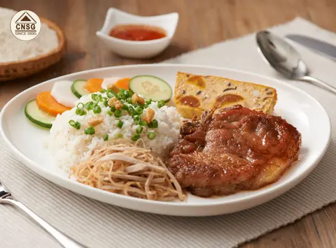 Hình ảnh Cơm tấm  sườn + bì + chả