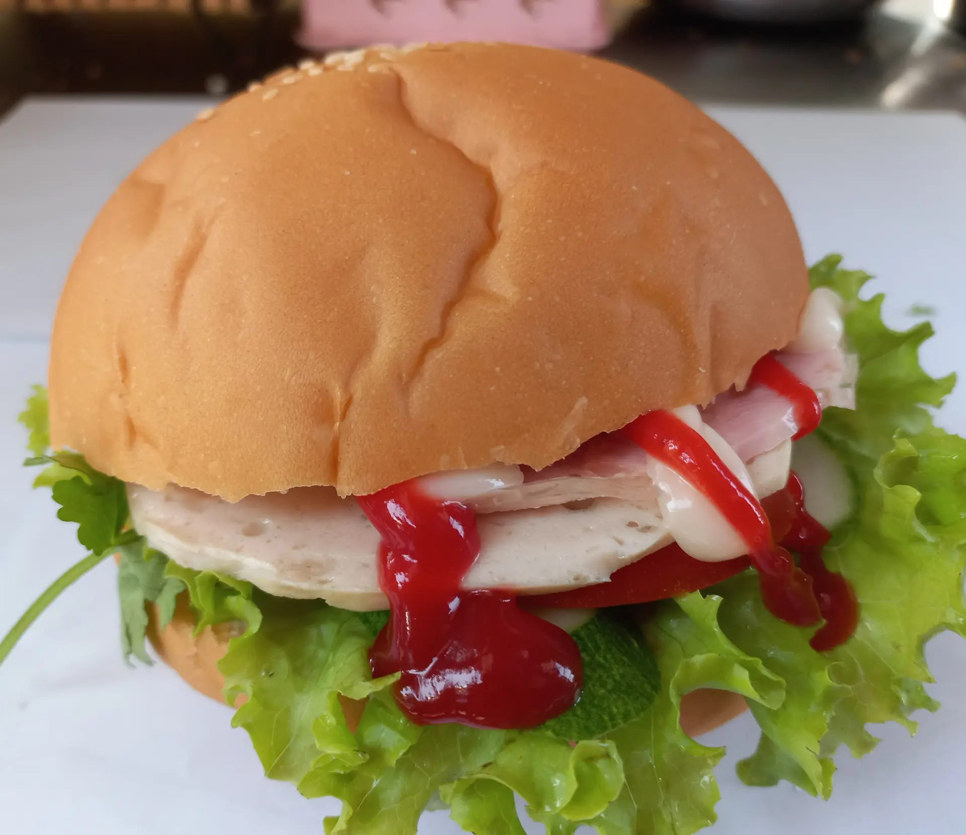 Hình ảnh Hamburger thịt nguội