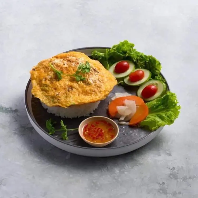 Hình ảnh Combo Cơm Trứng Chiên Hành + Canh Rong Biển 