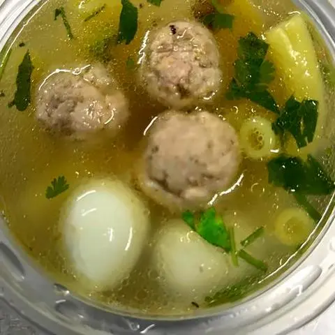 Hình ảnh Nui ống thịt viên em bé