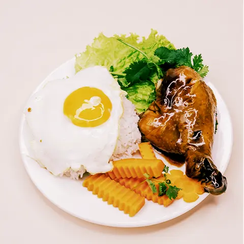 Hình ảnh Cơm đùi gà - trứng ốp la