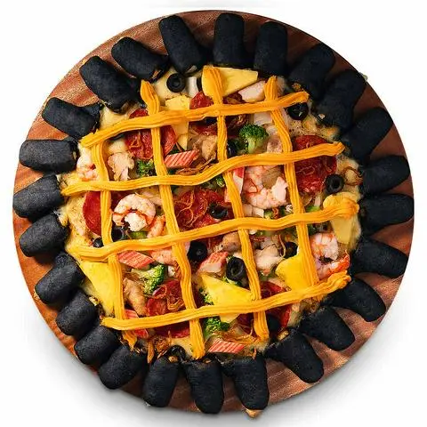 Hình ảnh PIZZA THẬP CẨM KEM CHEESE BÓNG ĐÊM VIỀN PHÔ MAI