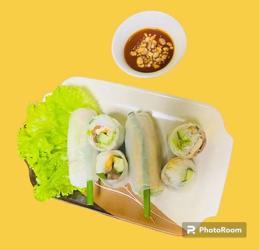 Hình ảnh Gỏi cuốn mắm nêm chay