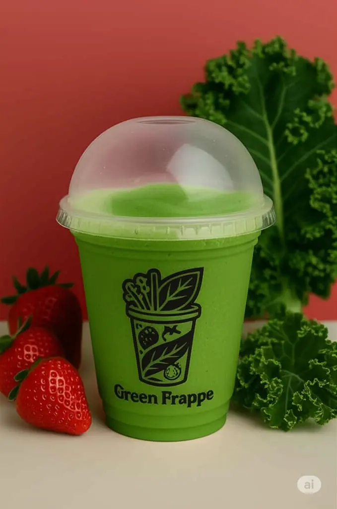 Hình ảnh Dâu Xoăn - Strawberry kale frappe