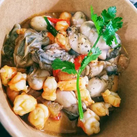 Hình ảnh Tôm Hàu Tóp Mỡ Kho Tiêu