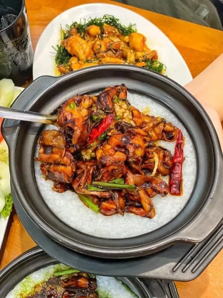 Hình ảnh (cay nồng)Ếch Singapore 2 con To - 1 cháo trắng