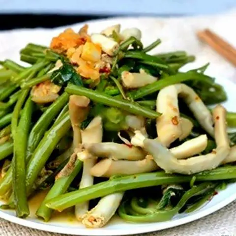 Hình ảnh Rau muống xào bào ngư