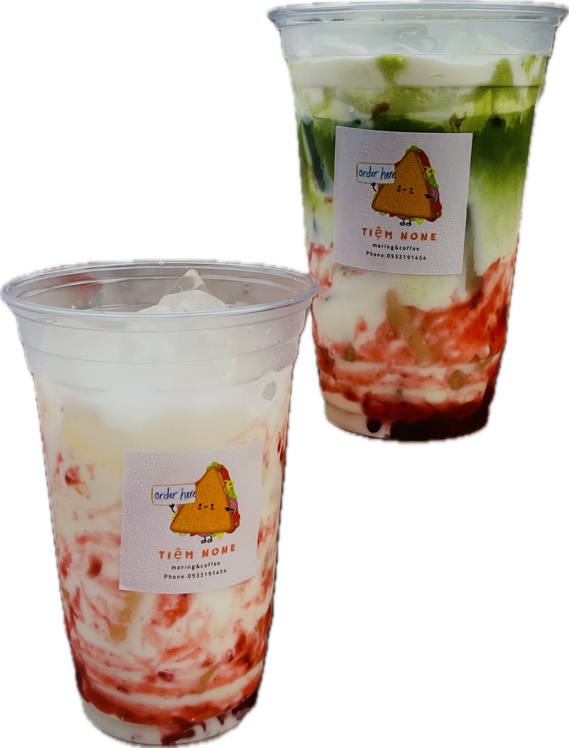 Hình ảnh Matcha latte mứt dâu 