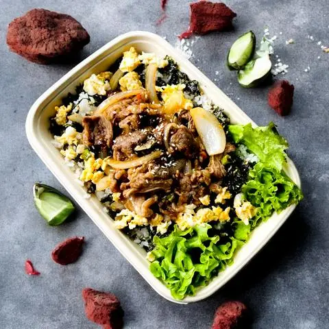 Hình ảnh Rice Beef w dried Seaweed special sauce/Cơm Bò xào rong biển sốt đặc biệt