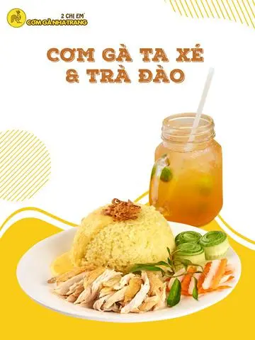 Hình ảnh Cơm gà ta xé - trà đào tắc